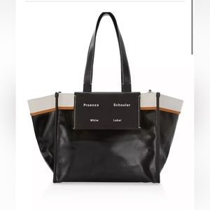 Morris Coated Canvas Tote, Large, Black